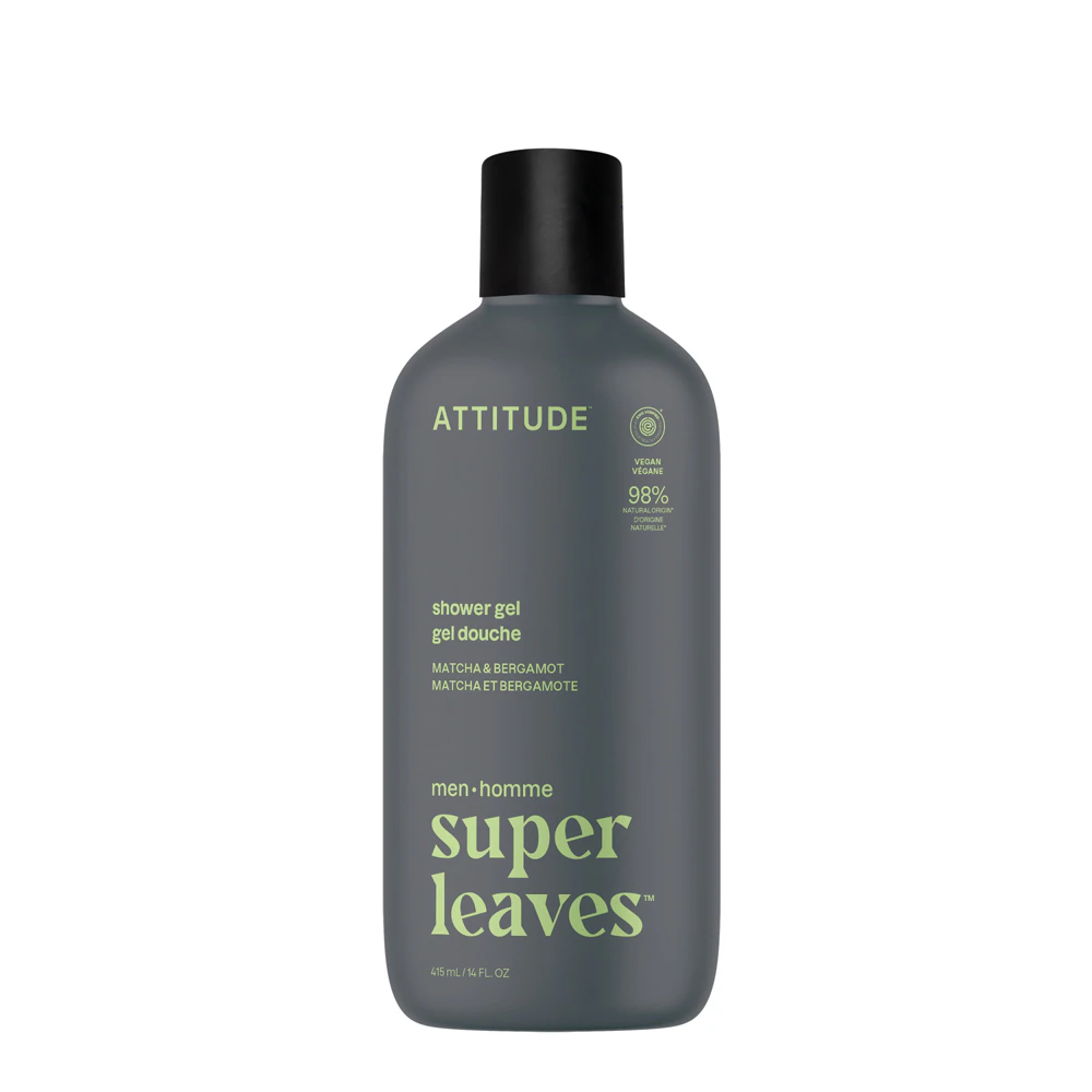 Attitude Super Leaves Men Shower Gel Matcha & Bergamot -- 14 fl oz
