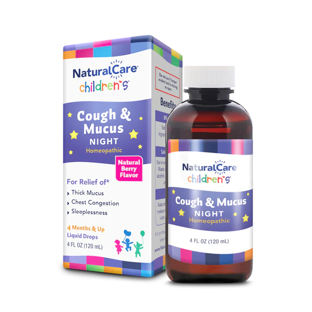 Natural Care Children's Cough & Mucus Night 4 Months+ Liquid Natural Berry -- 4 fl oz