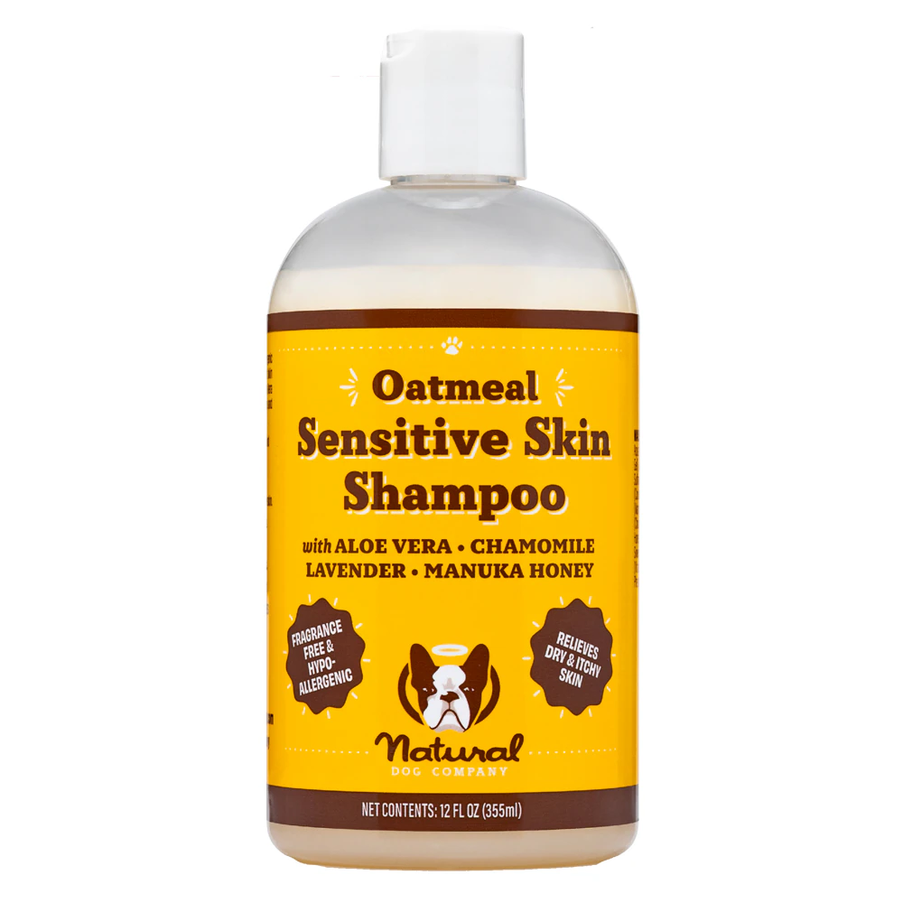 Natural Dog Company Sensitive Skin Oatmeal Hypoallergenic Shampoo For Dogs -- 12 fl oz