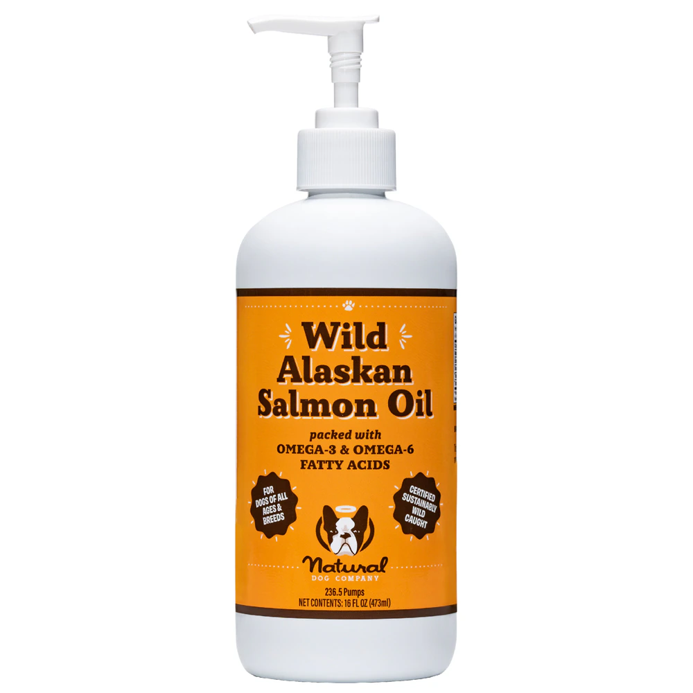 Natural Dog Company Wild Alaskan Salmon Oil Liquid Supplement For Dogs -- 16 fl oz