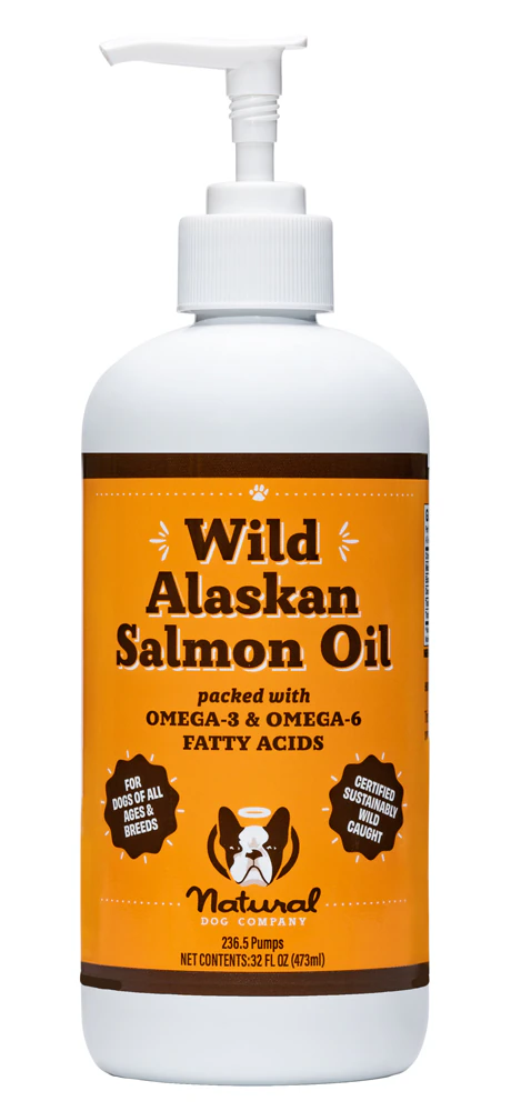 Natural Dog Company Wild Alaskan Salmon Oil Liquid Supplement For Dogs -- 32 fl oz