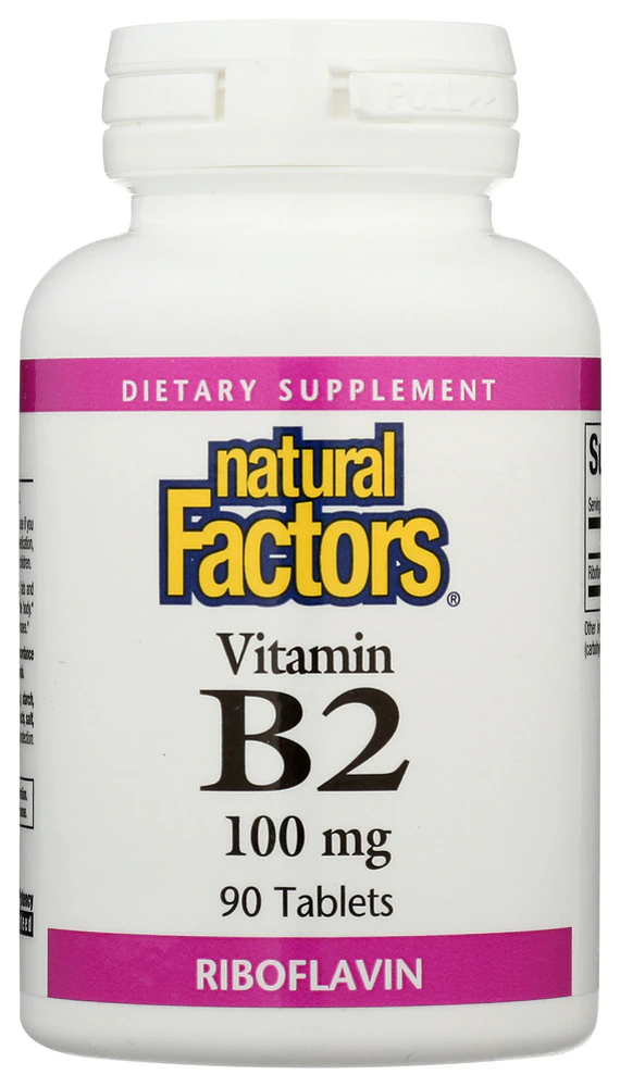 Natural Factors B2 Riboflavin -- 100 mg - 90 Tablets