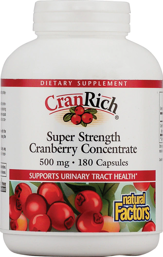 Natural Factors CranRich? Super Strength Cranberry Concentrate -- 500 mg - 180 Capsules