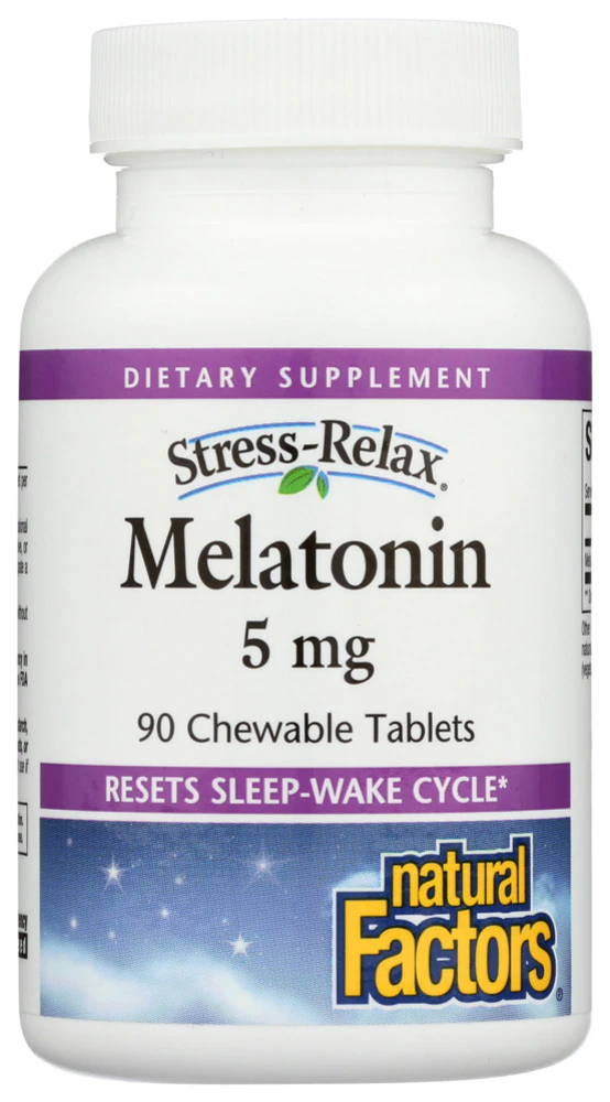 Natural Factors Melatonin -- 5 mg - 90 Chewable Tablets