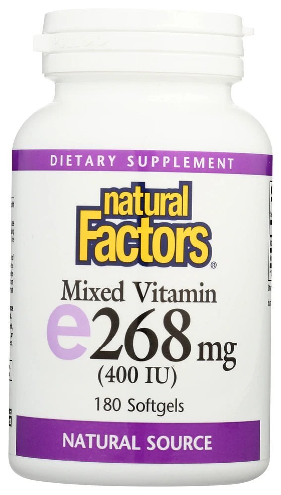 Natural Factors Mixed Vitamin E 268 mg -- 400 IU - 180 Softgels