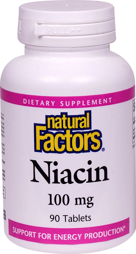 Natural Factors Niacin -- 100 mg - 90 Tablets
