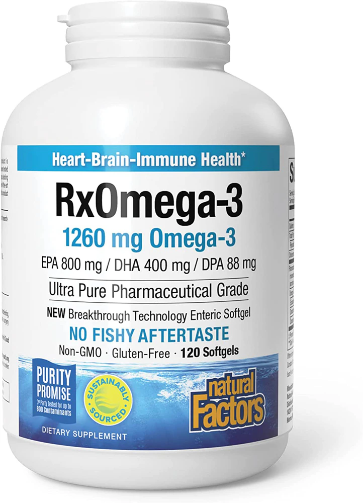 Natural Factors RxOmega-3 -- 1260 mg - 120 Softgels