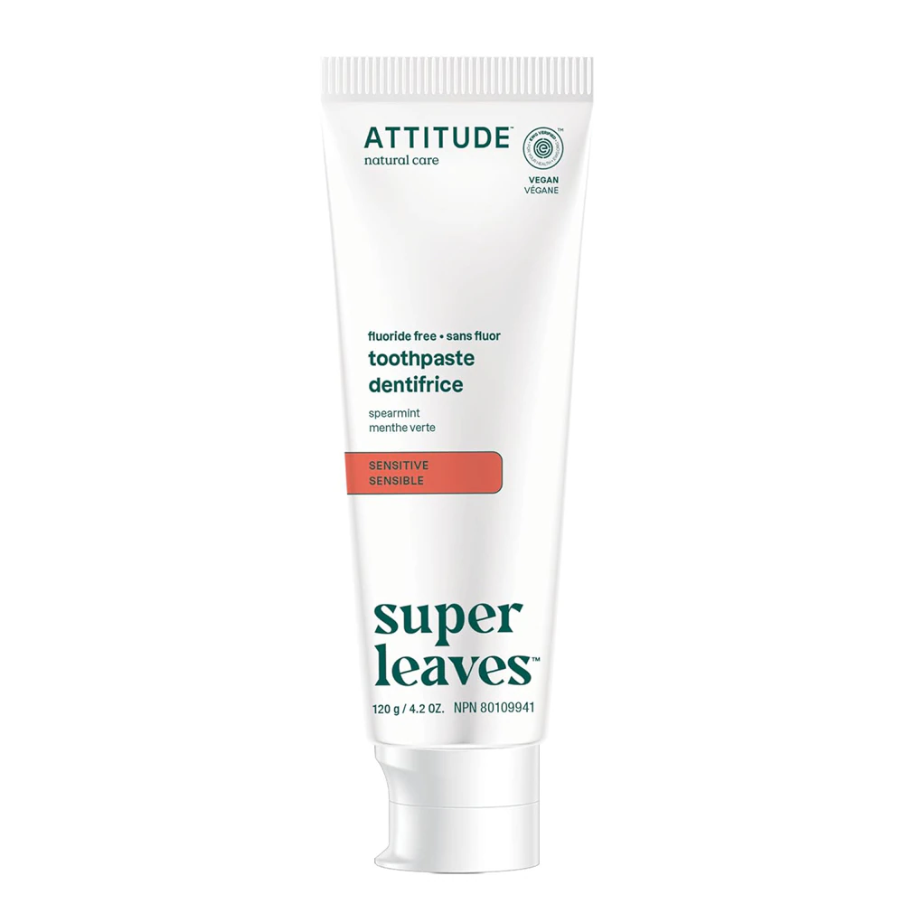 Attitude Toothpaste Fluoride Free Sensitive Spearmint -- 4.05 oz