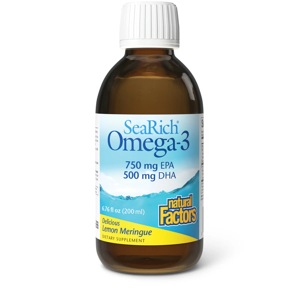 Natural Factors SeaRich Omega-3 750 mg EPA 500 mg DHA Lemon Meringue -- 6.76 fl oz