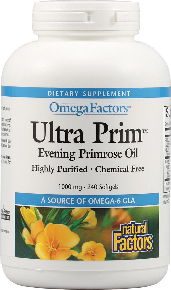 Natural Factors Ultra Prim? Evening Primrose Oil -- 1000 mg - 240 Softgels