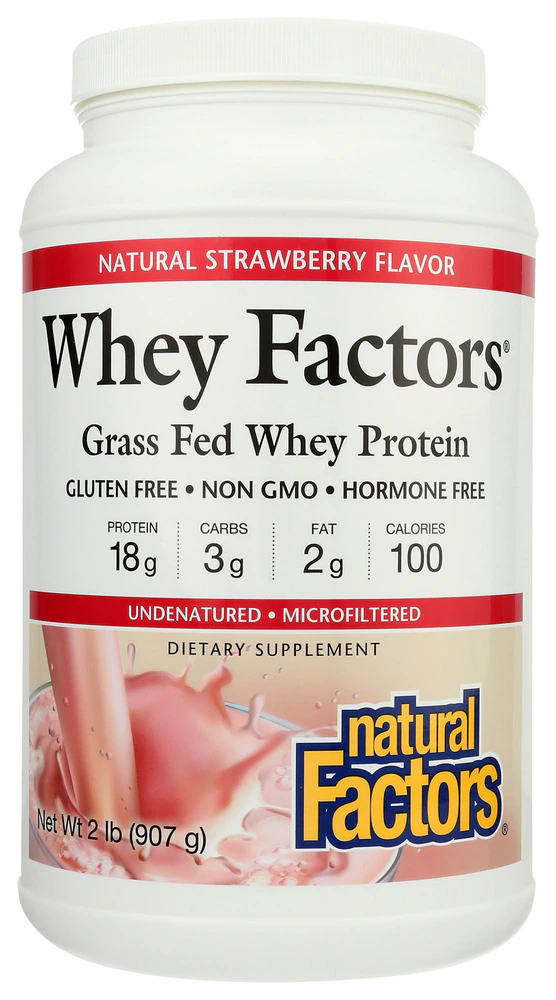 Natural Factors Whey Factors Natural Strawberry -- 2 lbs