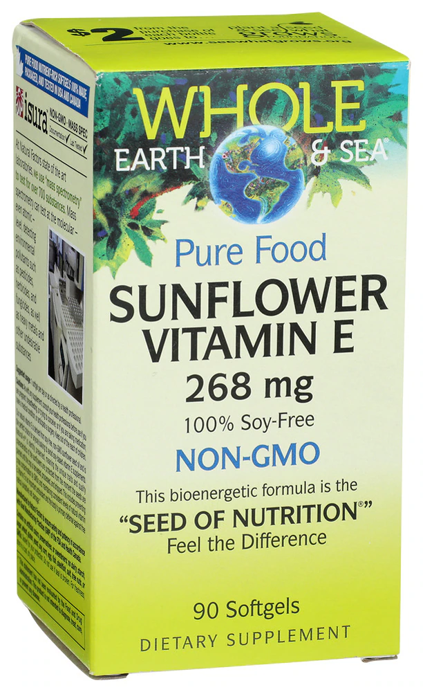 Natural Factors Whole Earth & Sea? Sunflower Vitamin E -- 268 mg - 90 Softgels