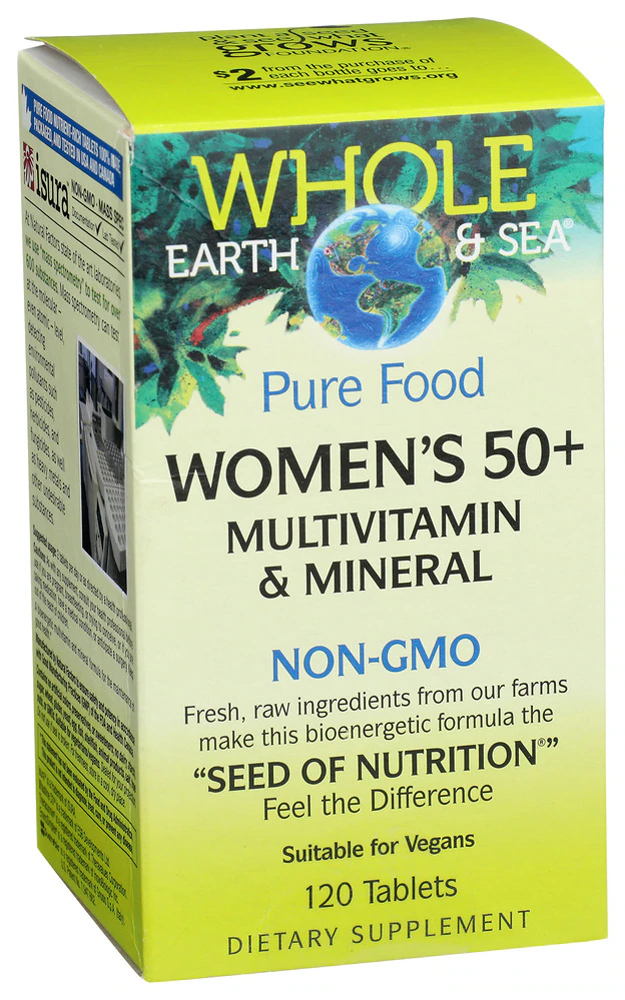Natural Factors Whole Earth & Sea Women's 50 plus Multivitamin & Mineral -- 120 Tablets