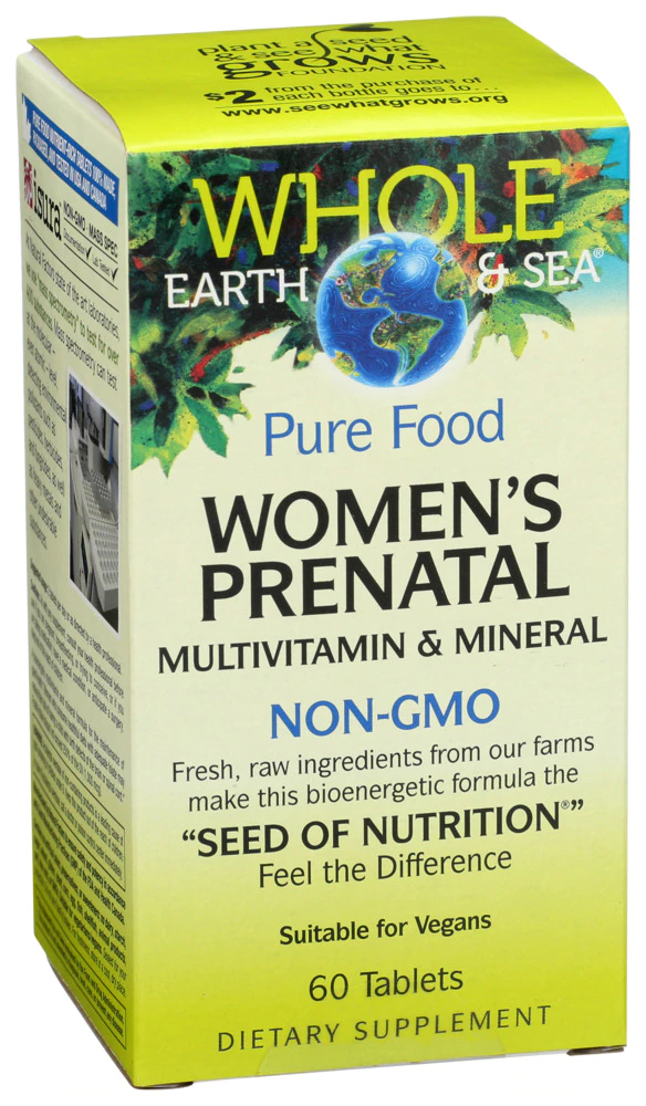 Natural Factors Whole Earth & Sea Women's Prenatal Multivitamin & Mineral -- 60 Tablets