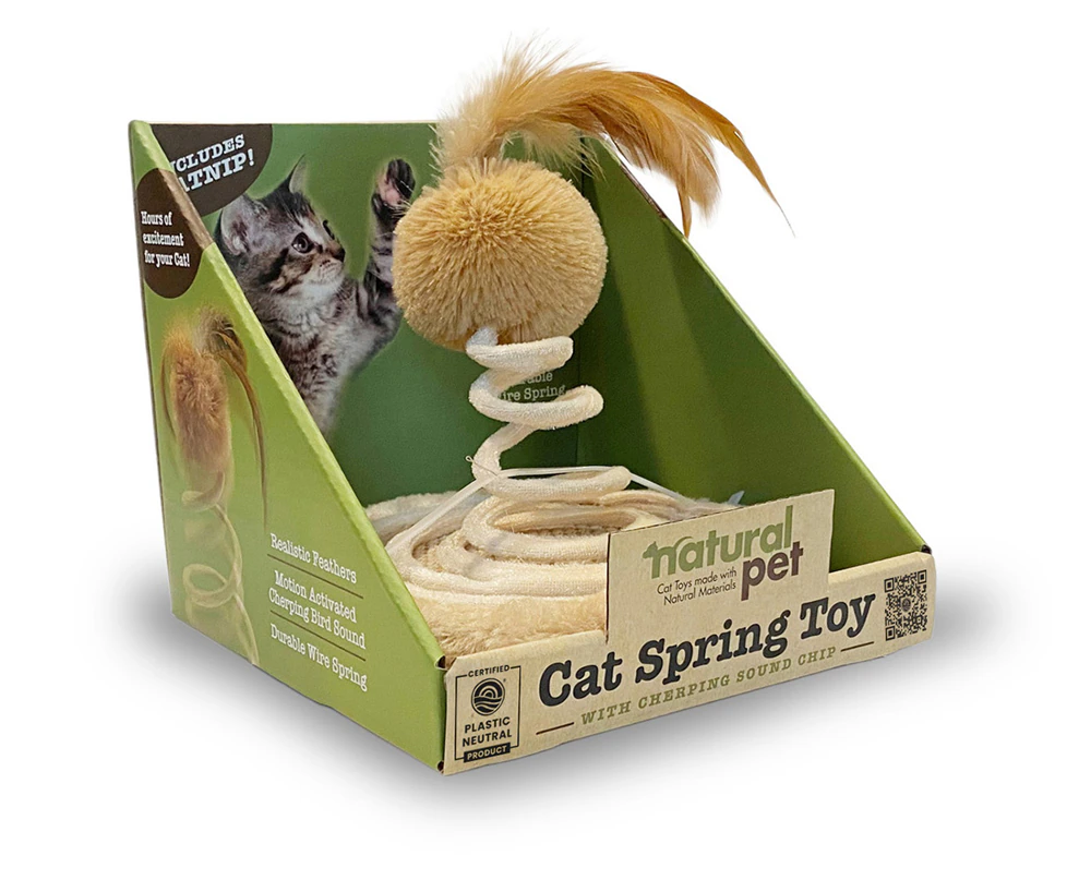 Natural Pet Eco-friendly Cat Spring Chirping Catnip Toy -- 1 Toy