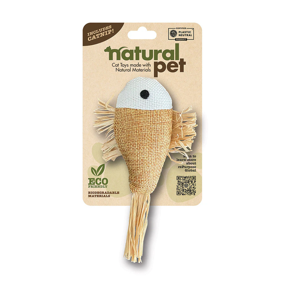 Natural Pet Eco-Friendly Hemp Fish Catnip Cat Toy -- 1 Toy