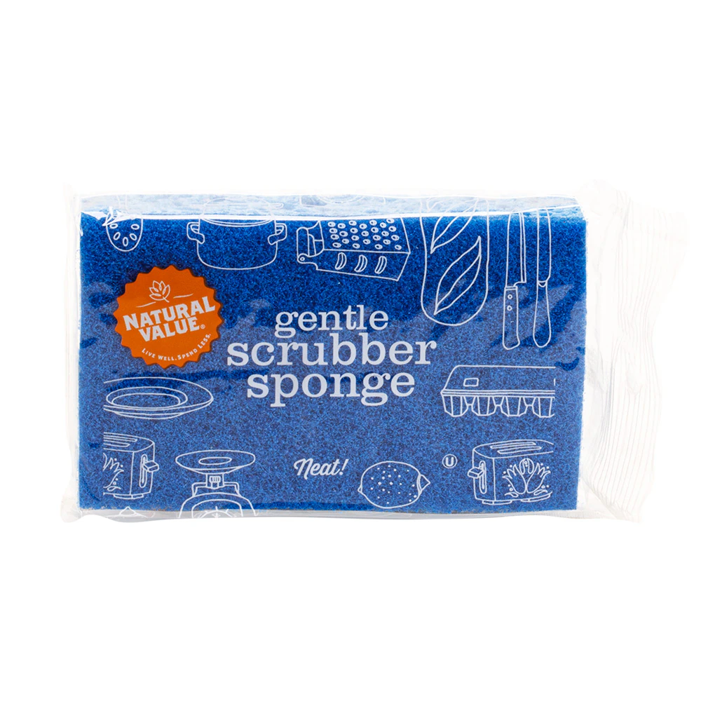 Natural Value Gentle Scrubber Sponge -- 1 Sponge