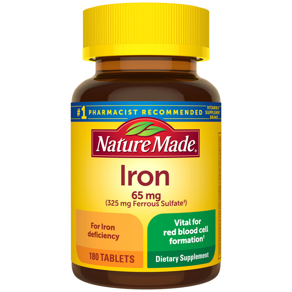 Nature Made Iron -- 65 mg - 180 Tablets