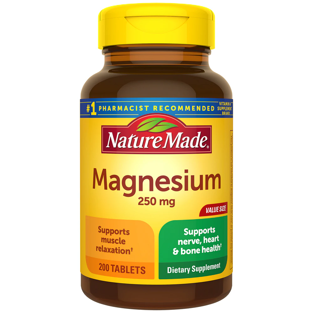 Nature Made Magnesium Oxide -- 250 mg - 200 Tablets