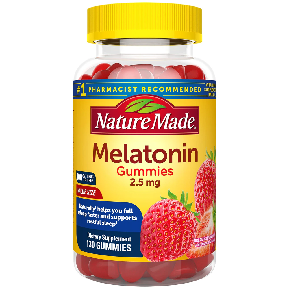 Nature Made Melatonin Adult Gummies Strawberry -- 130 Gummies