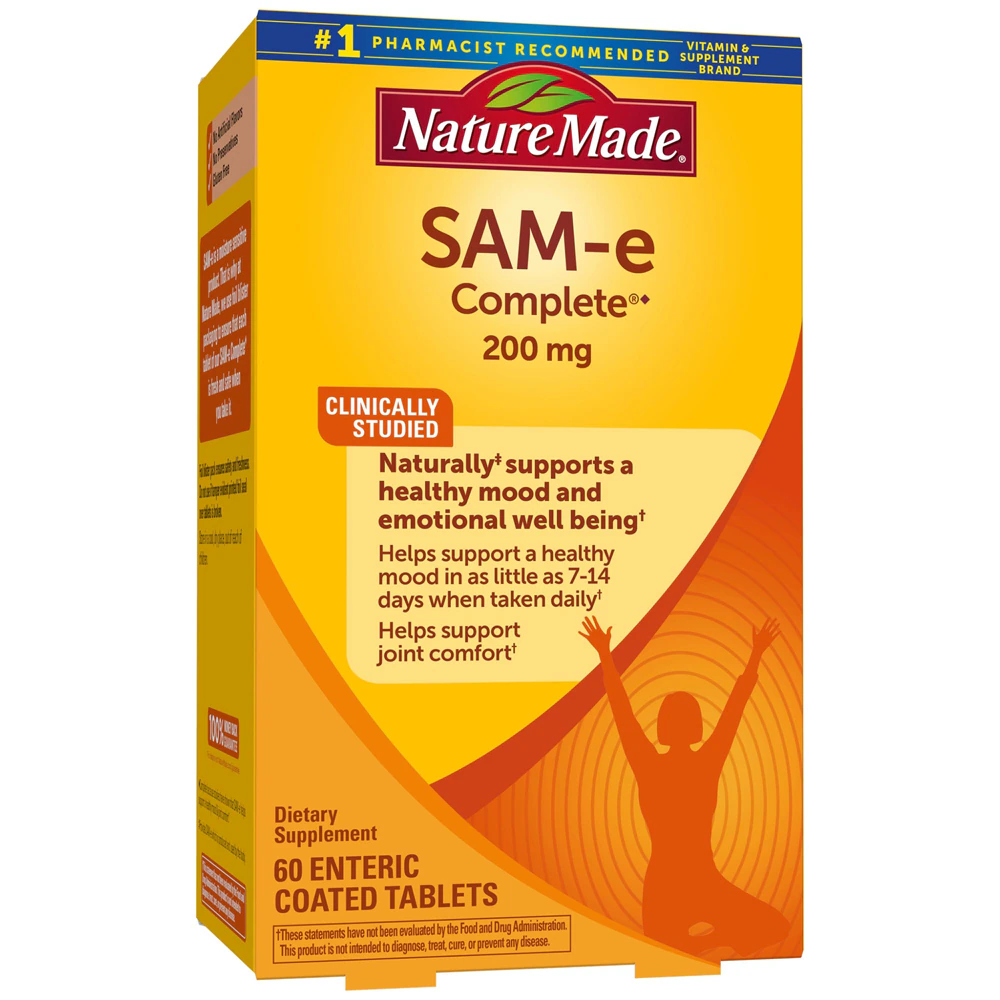 Nature Made SAM-E Complete -- 200 mg - 60 Enteric-Coated Tablets