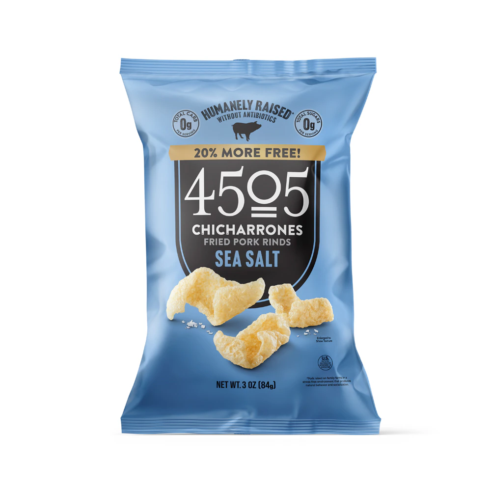 4505 Chicharrones - Fried Pork Rinds Sea Salt -- 3 oz