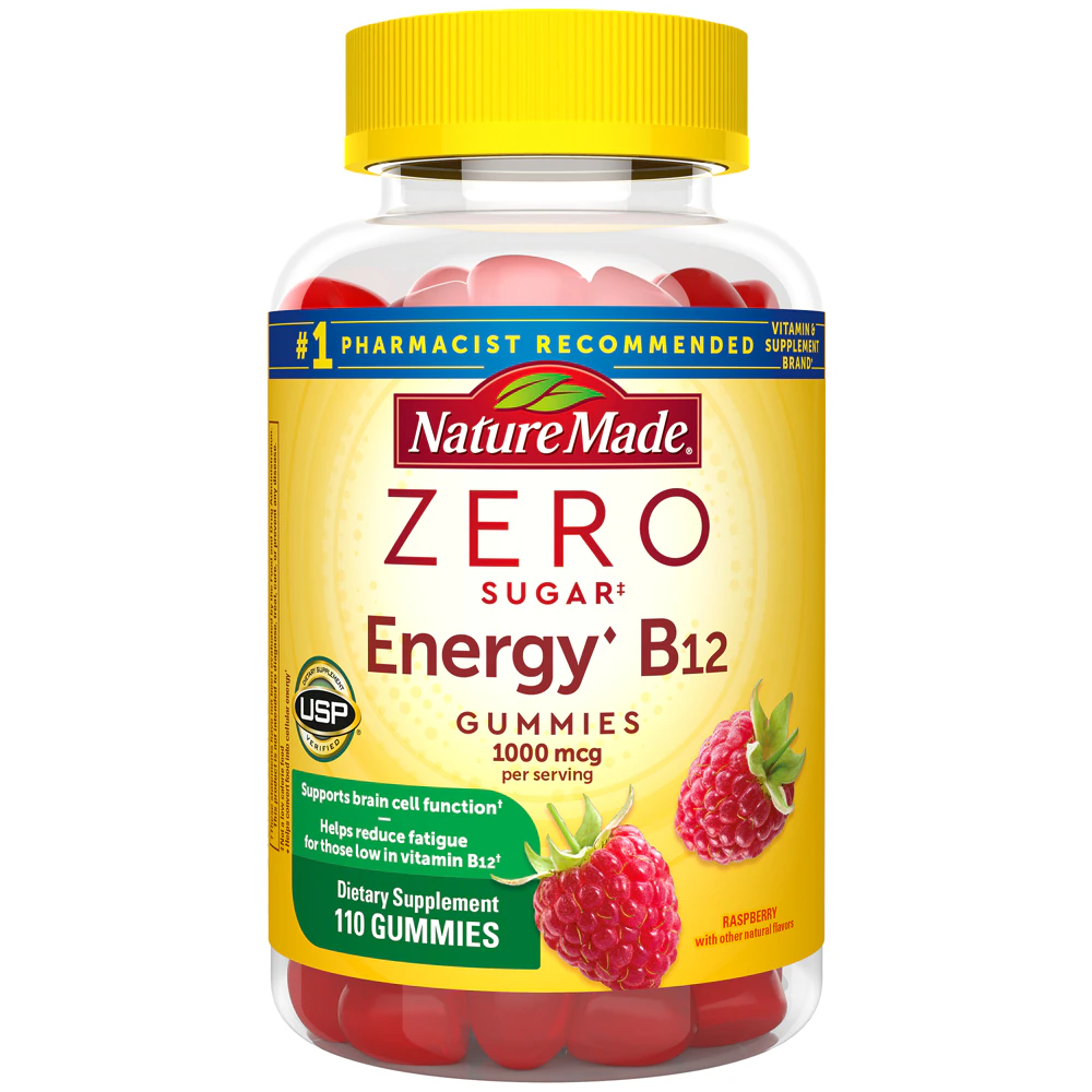 Nature Made Zero Sugar Energy B12 Gummies -- 1000 mcg - 110 Gummies