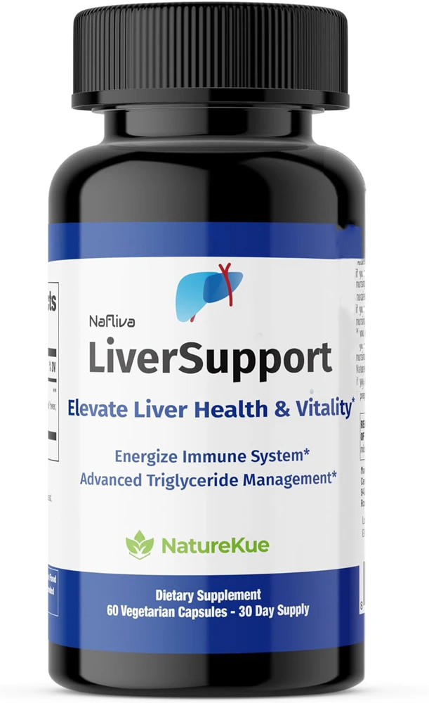 NatureKue LiverSupport Essential Liver Support Supplement for Natural Detox, Antioxidant & Energy -- 60 Vegetarian Capsules