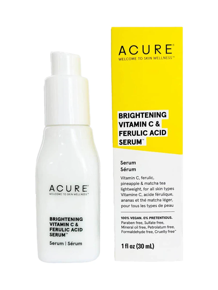 Acure Brightening Vitamin C & Ferulic Acid Oil Free Serum -- 1 fl oz