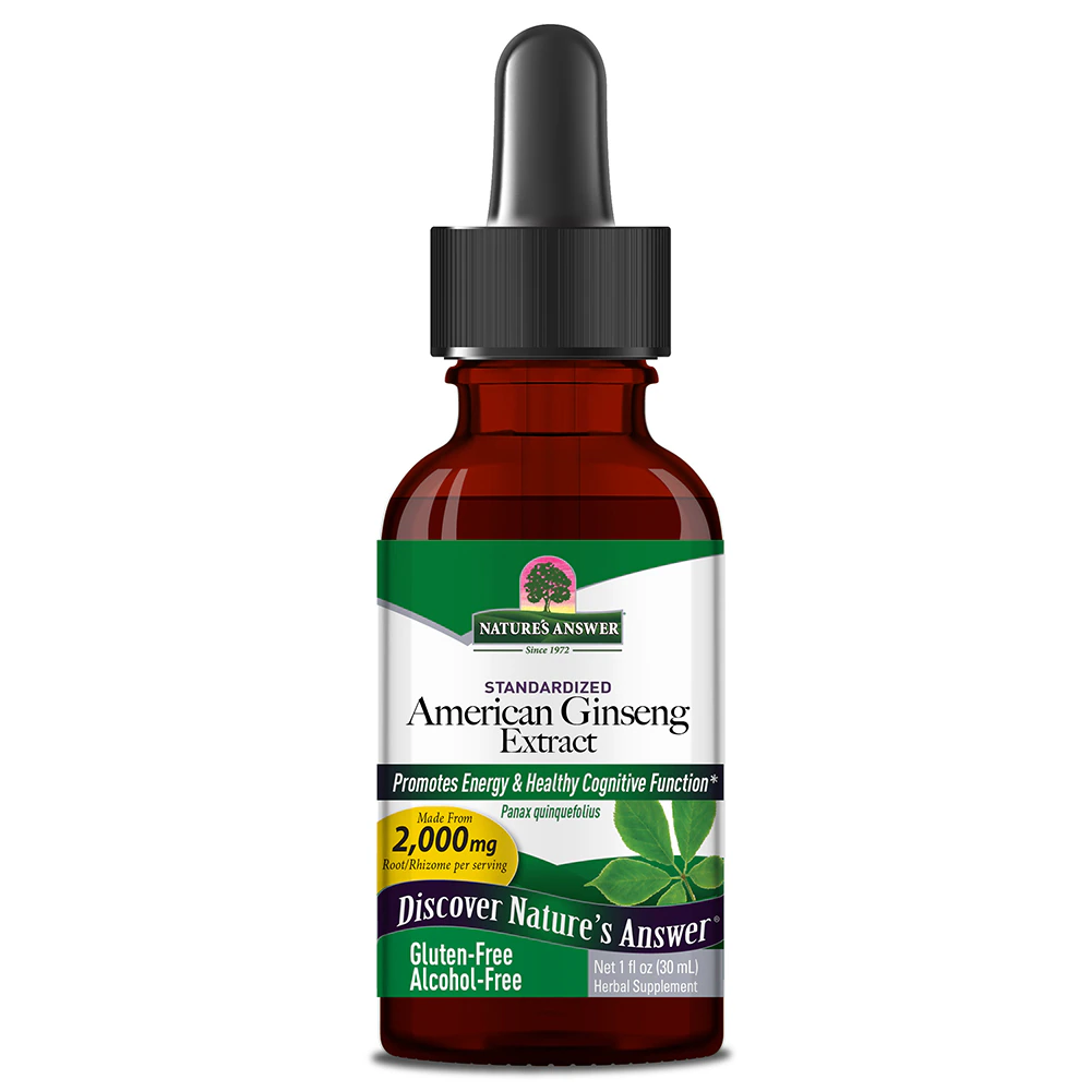 Nature's Answer American Ginseng Root Alcohol Free -- 1 fl oz