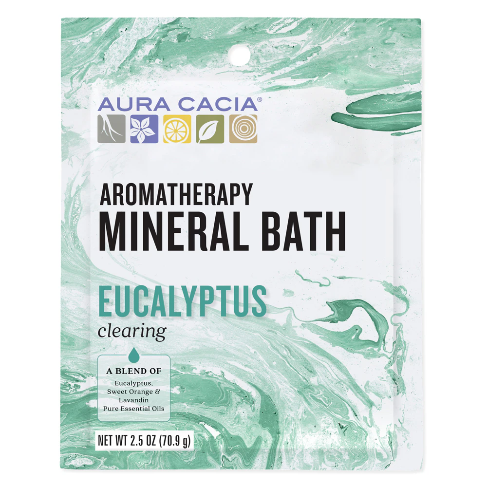 Aura Cacia Aromatherapy Mineral Bath Eucalyptus Harvest -- 2.5 oz