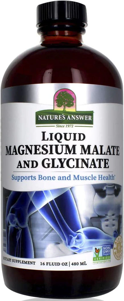 Nature's Answer Magnesium Malate and Glycinate Liquid -- 16 fl oz