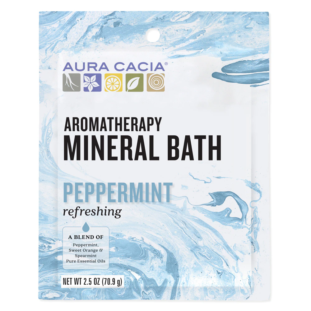 Aura Cacia Aromatherapy Mineral Bath Peppermint -- 2.5 oz