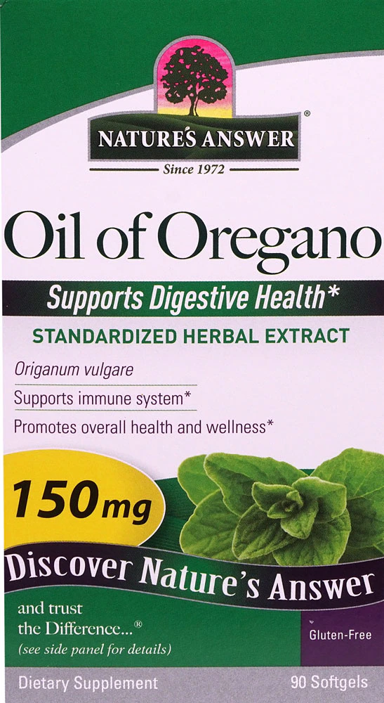 Nature's Answer Oil of Oregano Standardized Herbal Extract -- 150 mg - 90 Softgels