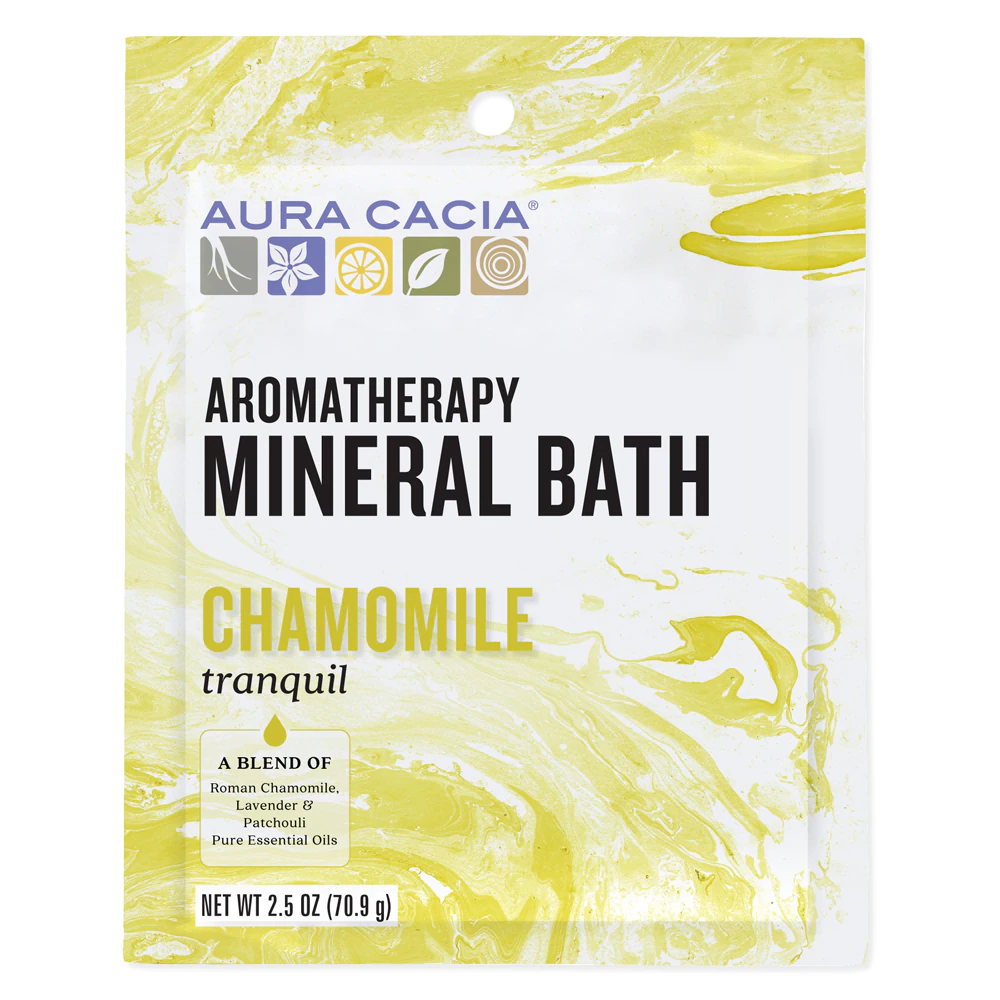 Aura Cacia Aromatherapy Mineral Bath Tranquil Chamomile -- 2.5 oz
