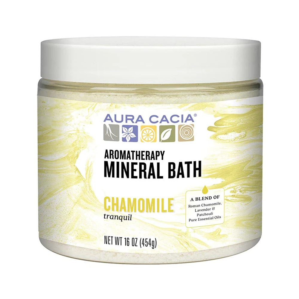 Aura Cacia Aromatherapy Mineral Bath Tranquil Chamomile -- 16 oz