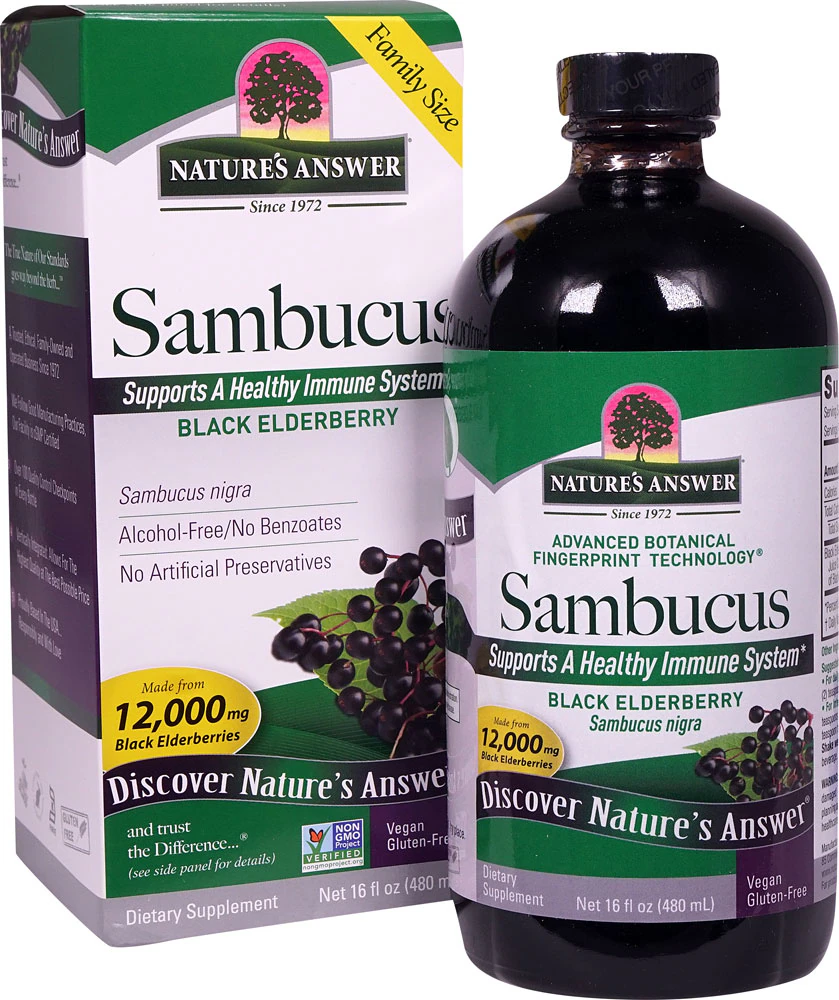 Nature's Answer Sambucus Black Elderberry -- 16 fl oz