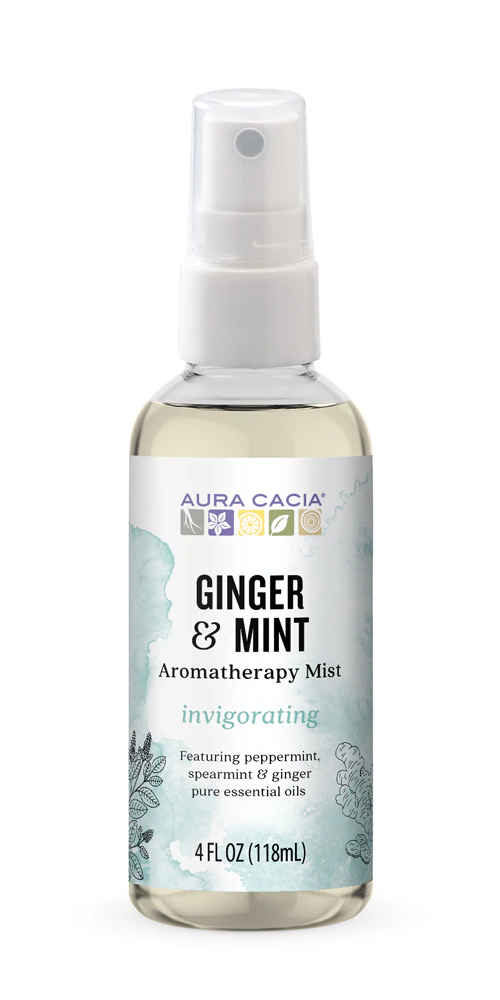 Aura Cacia Aromatherapy Mist Ginger & Mint -- 4 fl oz