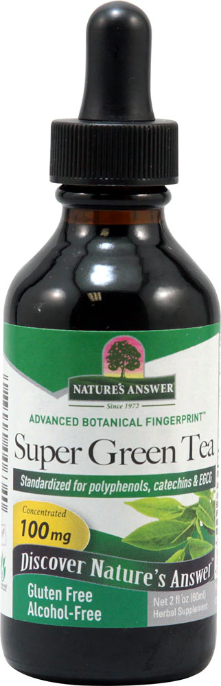 Nature's Answer Super Green Tea -- 100 mg - 2 fl oz