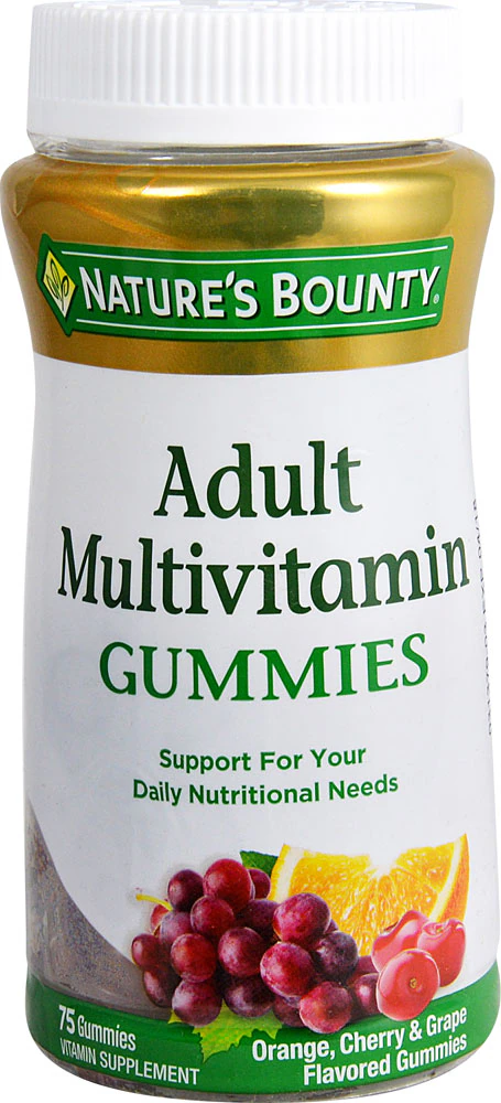 Nature's Bounty Adult Multivitamin Gummies Orange Cherry Grape -- 75 Gummies