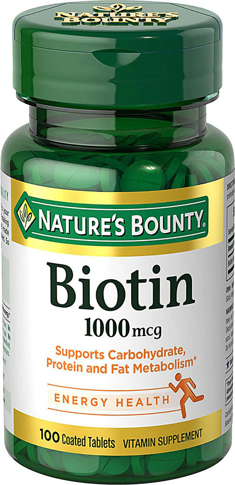 Nature's Bounty Biotin -- 1000 mcg - 100 Tablets
