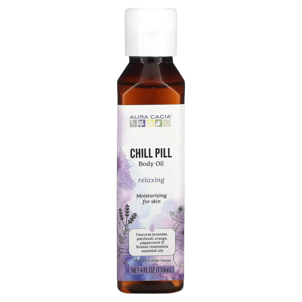 Aura Cacia Chill Pill Body Oil -- 4 fl oz