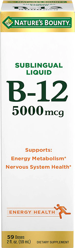 Nature's Bounty Super Strength B-12 Natural Berry -- 5000 mcg - 2 fl oz