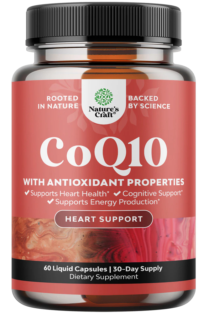 Nature's Craft CoQ10 - High Absorption Coenzyme Q10 -- 200 mg - 60 Liquid Capsules