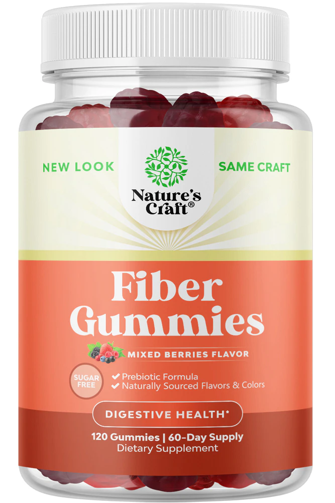 Nature's Craft Fiber Gummies Mixed Berry -- 120 Gummies