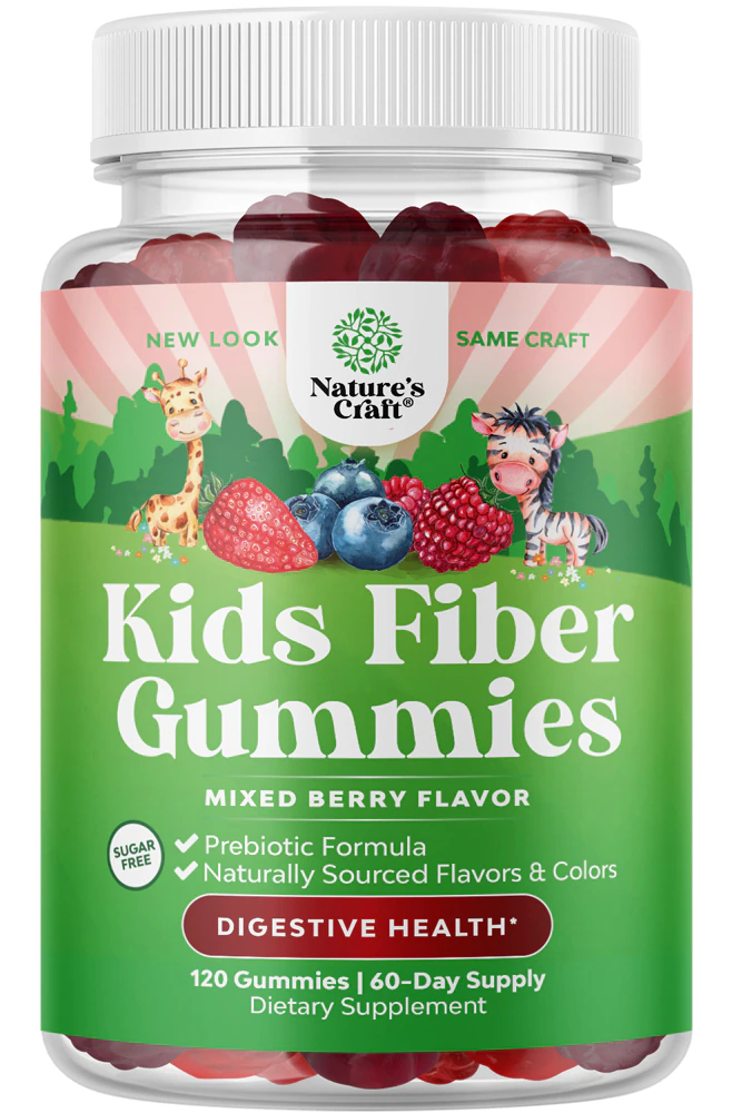 Nature's Craft Kids Fiber Gummies Mixed Berry -- 120 Gummies