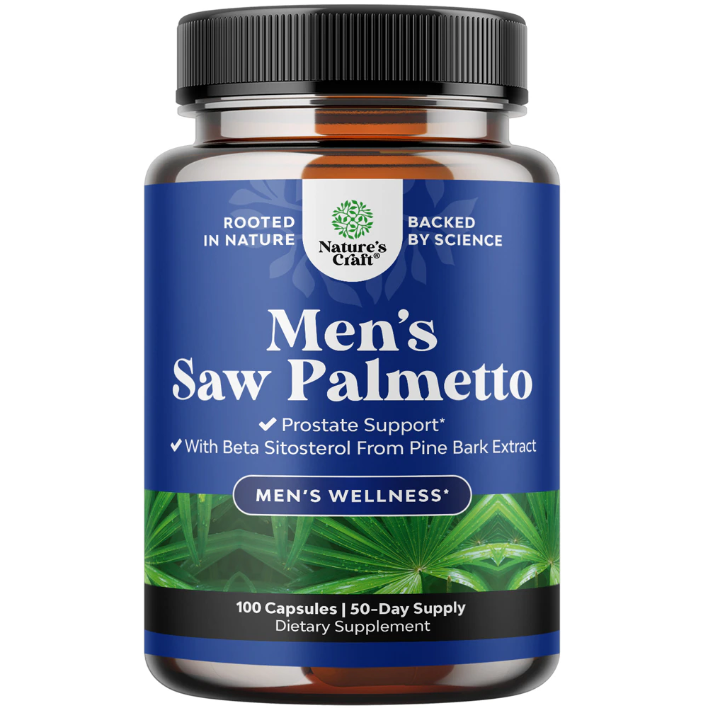 Nature's Craft Men's Saw Palmetto - Prostate Support -- 100 Capsules