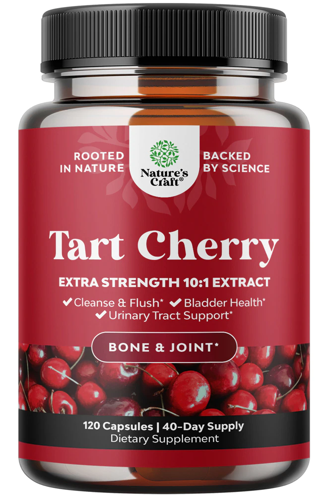Nature's Craft Tart Cherry Extra Strength 10:1 Extract -- 120 Capsules