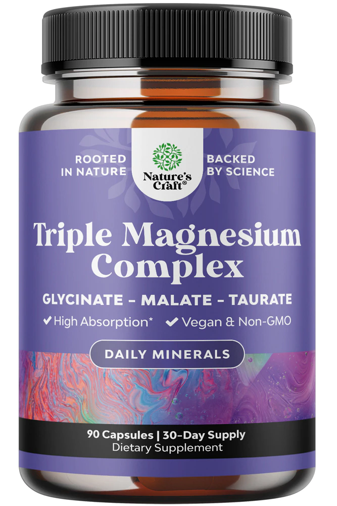 Nature's Craft Triple Magnesium Complex Daily Minerals -- 90 Capsules