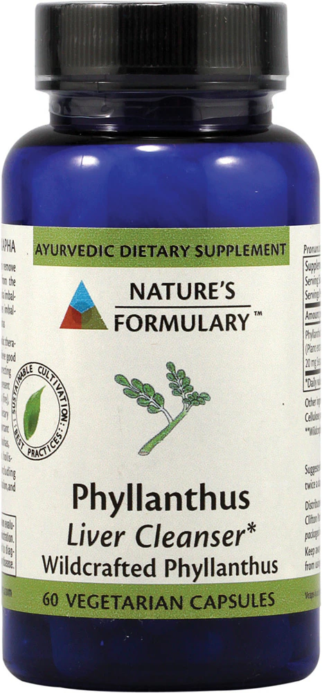Nature's Formulary Phyllanthus -- 60 Vegetarian Capsules